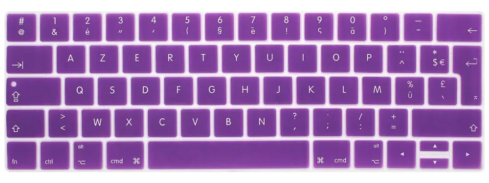 AZERTY французский ЕС Силиконовый чехол для клавиатуры кожаный нового MacBook Pro 13