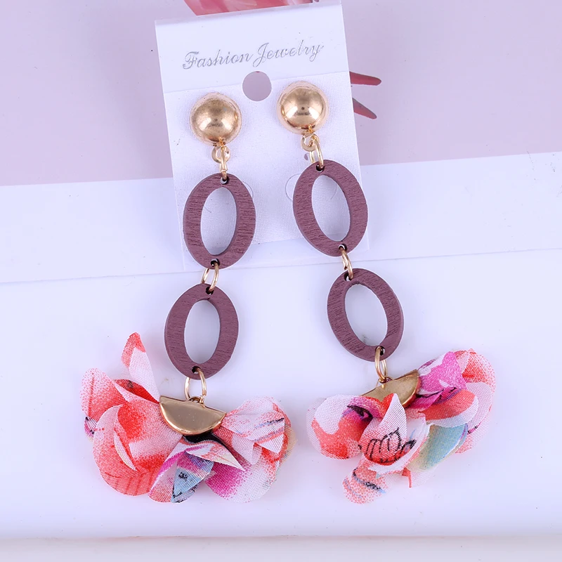 Женские Висячие серьги Liuxsp 2 пары длинных сережек из ткани с кисточками модные 2020