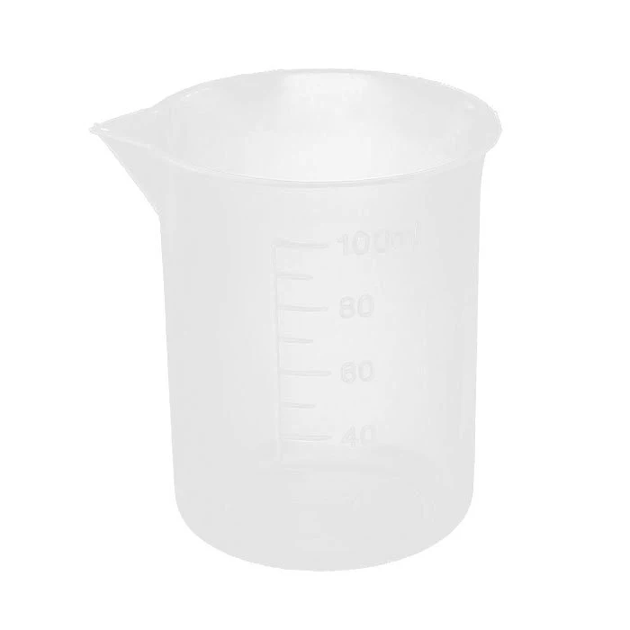 6 Pcs Plastic Lab 100mL Graduated Measuring Beaker Cup Clear |