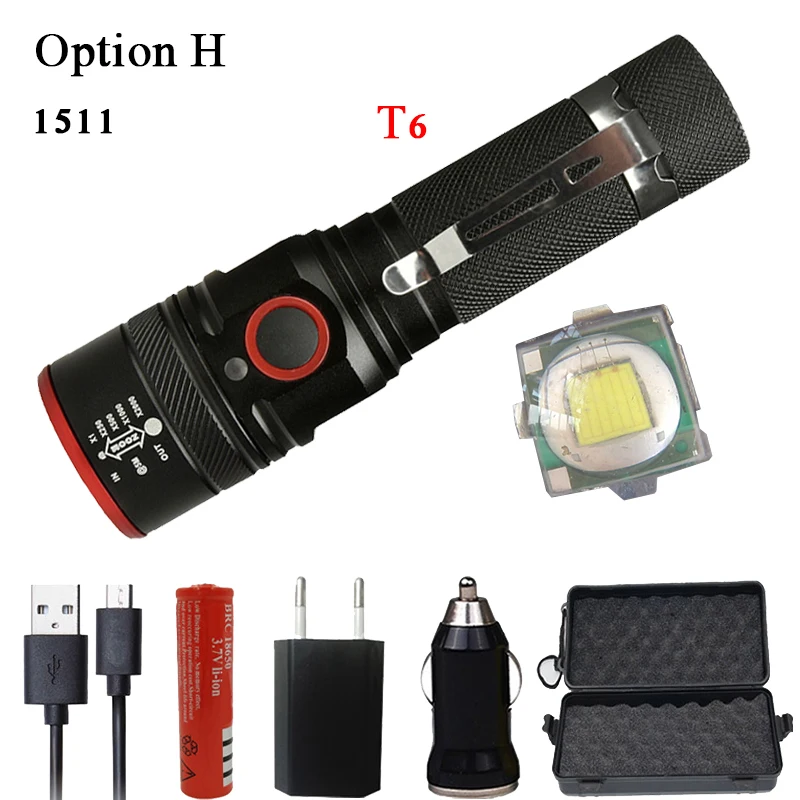 Option H Litwod Z201282 CREE XLamp XHP70 Мощный тактический светодиодный светильник фонарь светильник 26650 18650 батарея фонарь Для Кемпинга Приключения - Испускаемый цвет: Option H