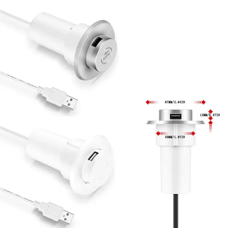 1 Pc Pop-up In-Desk Slot USB 2.0 3 Ports Hub Splitter Adapter for Laptop PC Computer High Speed | Компьютеры и офис