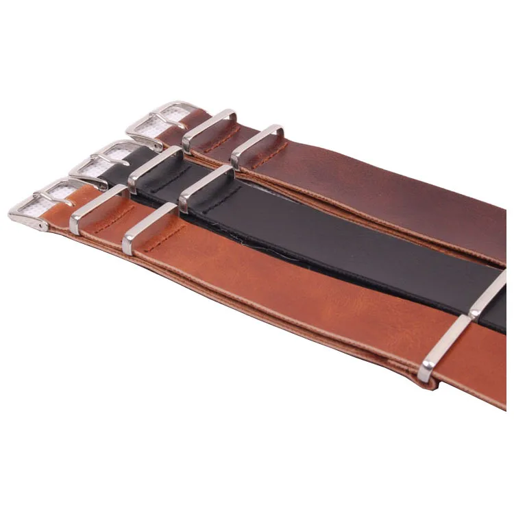 Buy2 получите скидку 10%) НАТО коричневый черный кожаный ремешок Оптовая Продажа