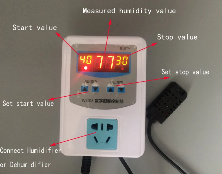 Digital HUMIDITY CONTROLLER with Euro plug moisture controller humidity switch control Humidifier Dehumidifier | Инструменты
