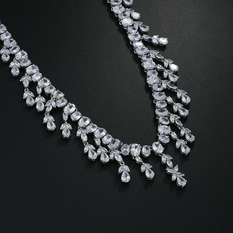 EMMAYA Femme Bijoux AAA CZ Серьги Ожерелье Ювелирные наборы для женщин Свадебная вечеринка