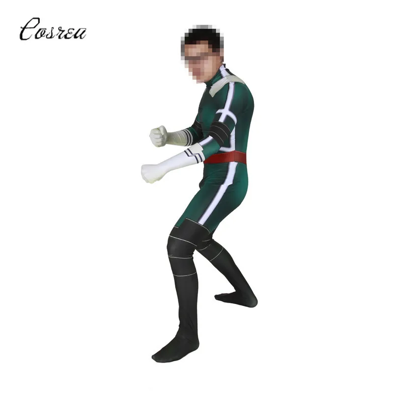 Аниме My Hero Academy Косплей DeKu полный костюм костюмы-комбинезоны для взрослых боди на