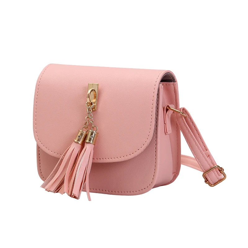 women's 2018 bags tassel hand bag PU famous bolsas feminina women shoulder crossbody femme Pink for girls | Багаж и сумки