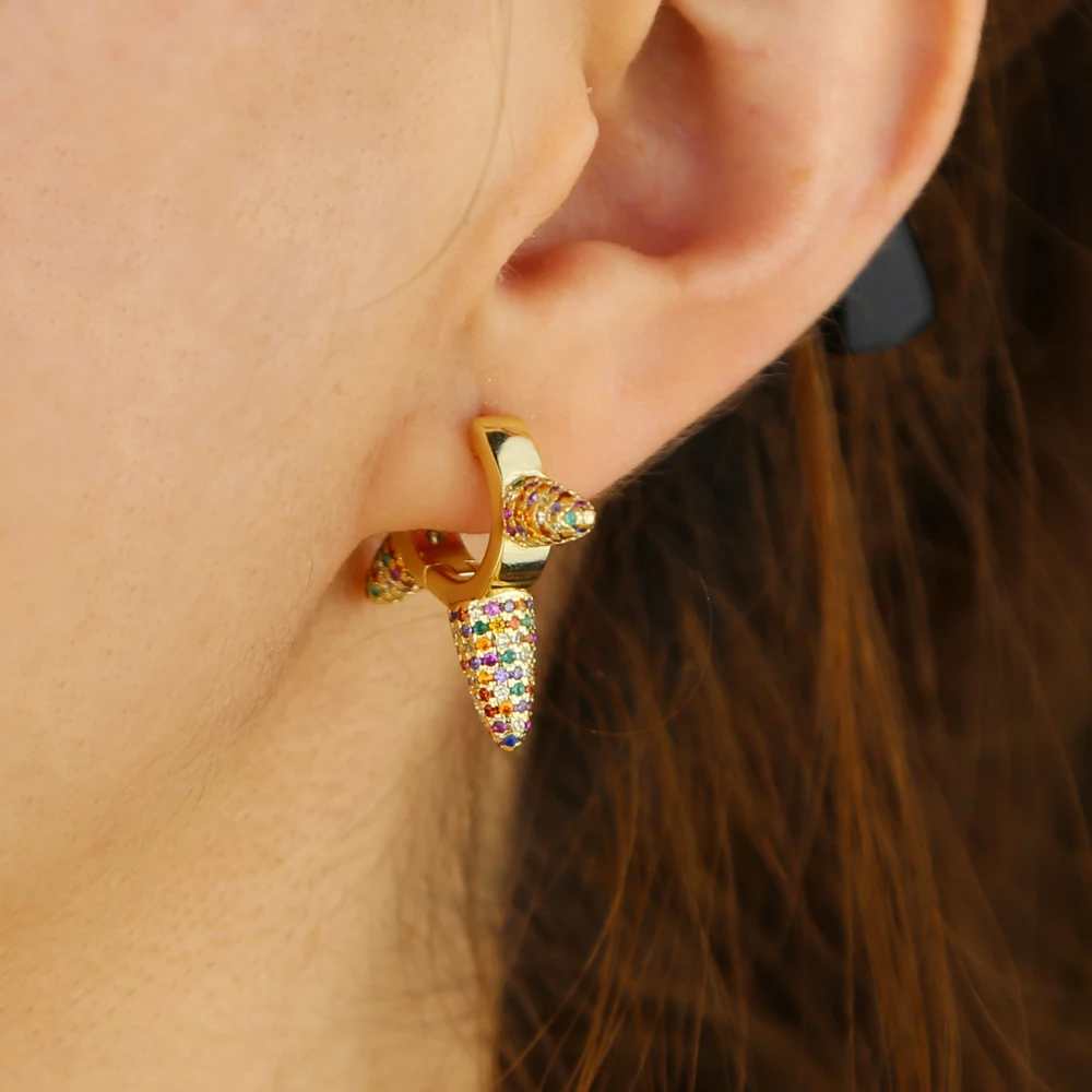 Новый стиль 2019 нежный золотое покрытие 3 шпилька серьга в виде обруча для женщин