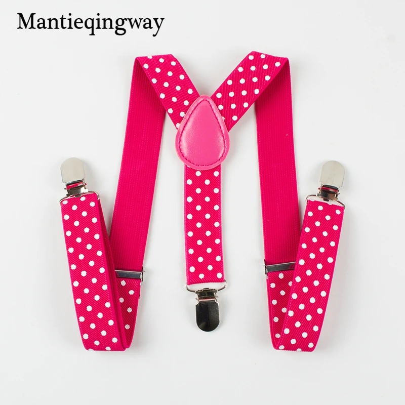 Mantieqingway/Детские подтяжки милые вечерние на бретелях цветные в горошек для