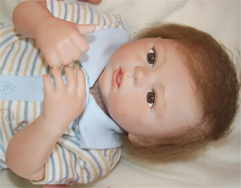 

DollMai 18" 45cm reborn babies dolls for child boy girl toys gift soft silicone vinyl dolls bebe real reborn bonecas fake baby