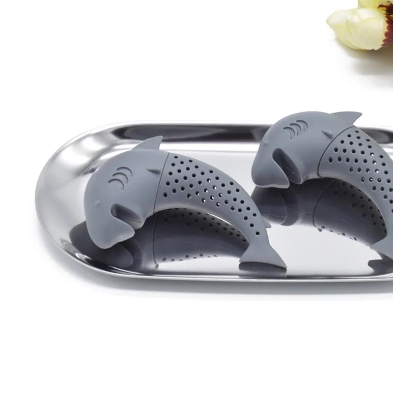 Shark-1PCS Сеточка для заваривания чая сито для чая из нержавеющей стали сито для чая металлическая сумка фильтр кофе травы сито для приправ диффузор ручка Сито-заварник - Цвет: Shark-1PCS