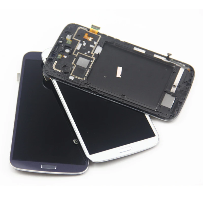 LCD With Frame for sumsung glaxy mega 6.3 GT-I9200 i9205 screen display monitors touch panels lcd Assembly Digitizer | Мобильные