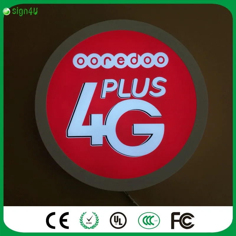 Пользовательские светодиодная вывеска поле нержавеющей стали знак лайт бокс|led