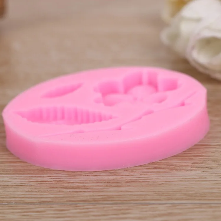 1PC Silicone Fondant Cake Mold Plum Blossom Branch Leaves Chocolate Sugar Mould Cookie Cutter DIY Decorating Tool LB 489 | Дом и сад