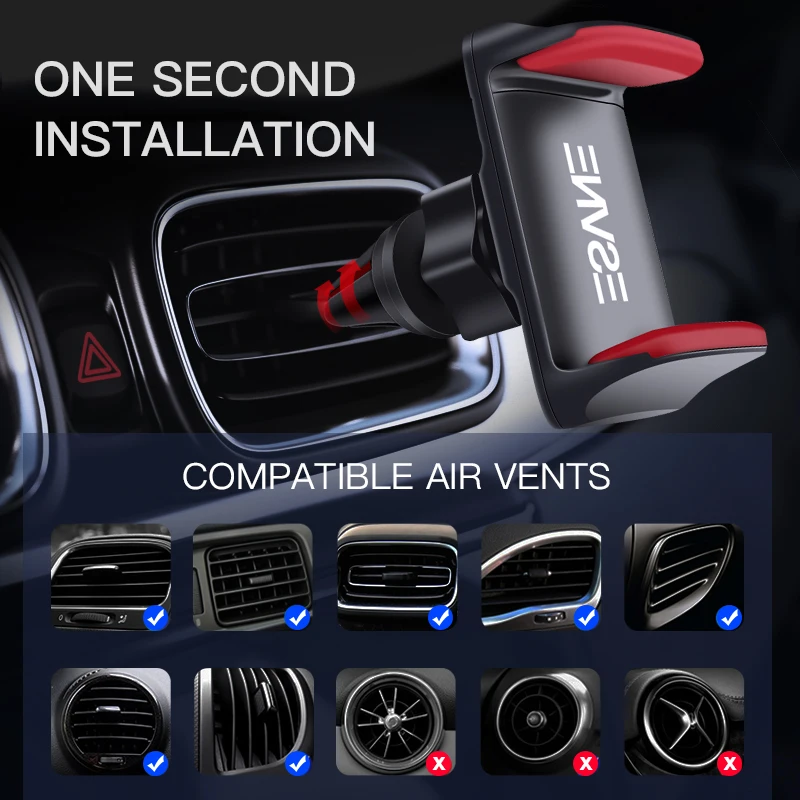 ESVNE Универсальный держатель для телефона в машину For Iphone X 8 7 6 Air Vent Mount