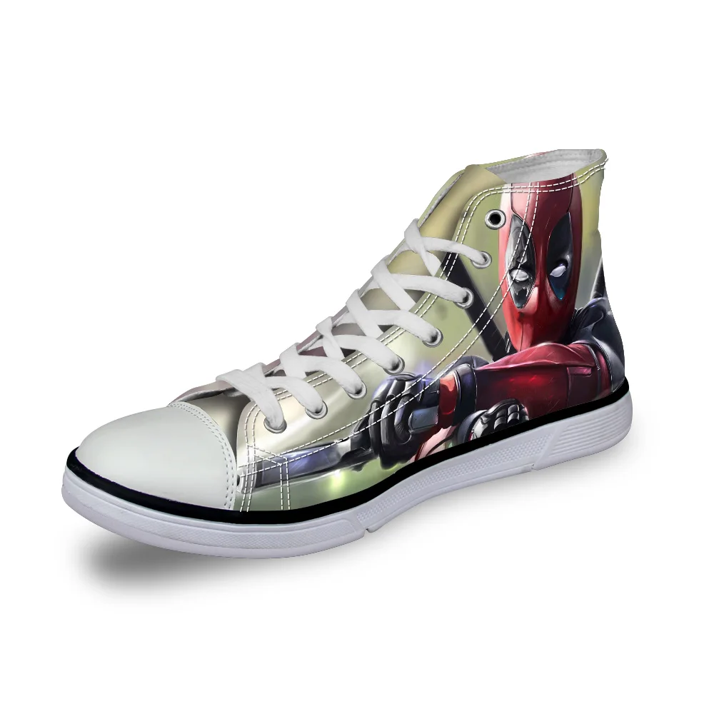 Мужские парусиновые туфли с высоким берцем Стильные повседневные дизайнерские