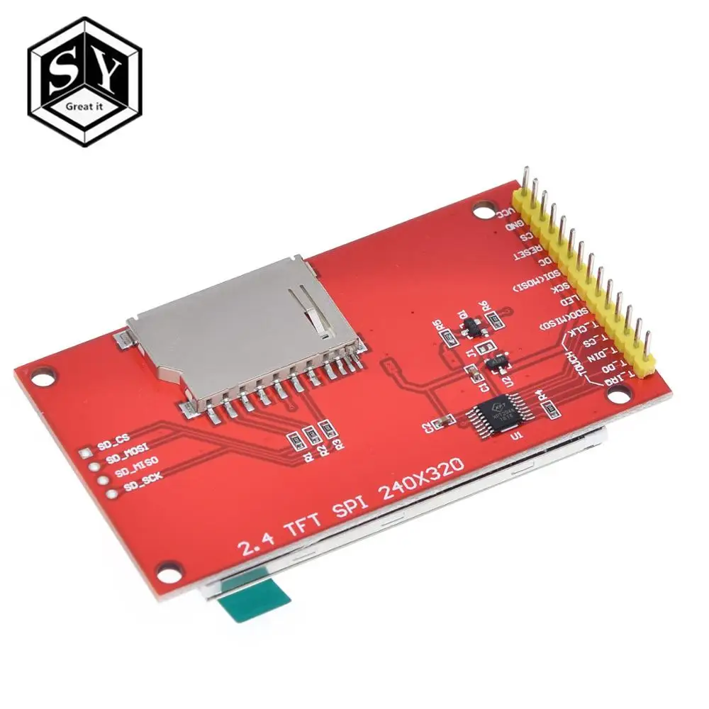 1 шт. большой IT 2 4 &quot240x320 SPI TFT LCD Серийный порт Модуль 5 В/3 3 В PCB адаптер Micro SD ILI9341