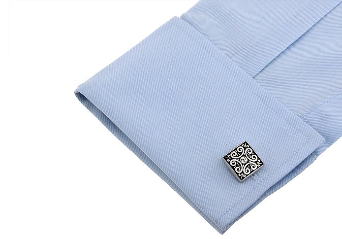 IGame розница по Заводской Цене мужские черные запонки из латуни матриал