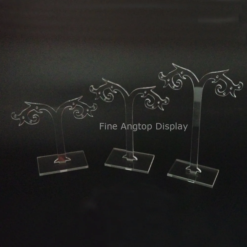 

(1 set=3 pieces) Acrylic Earrings Display Holder Jewelry Showcase Stand Clear