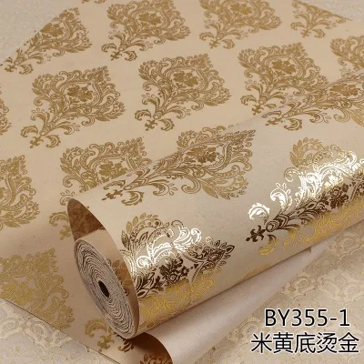 3551 1.37m wide 3d flash wall cloth European wall paper bar wallpaper entertainment hall decoration gold foil metal texture laser - Цвет: 3551