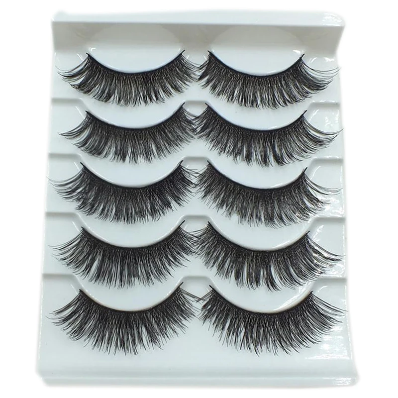 5 пар длинных густых накладных ресниц для макияжа инструменты наращивания Smokey Big