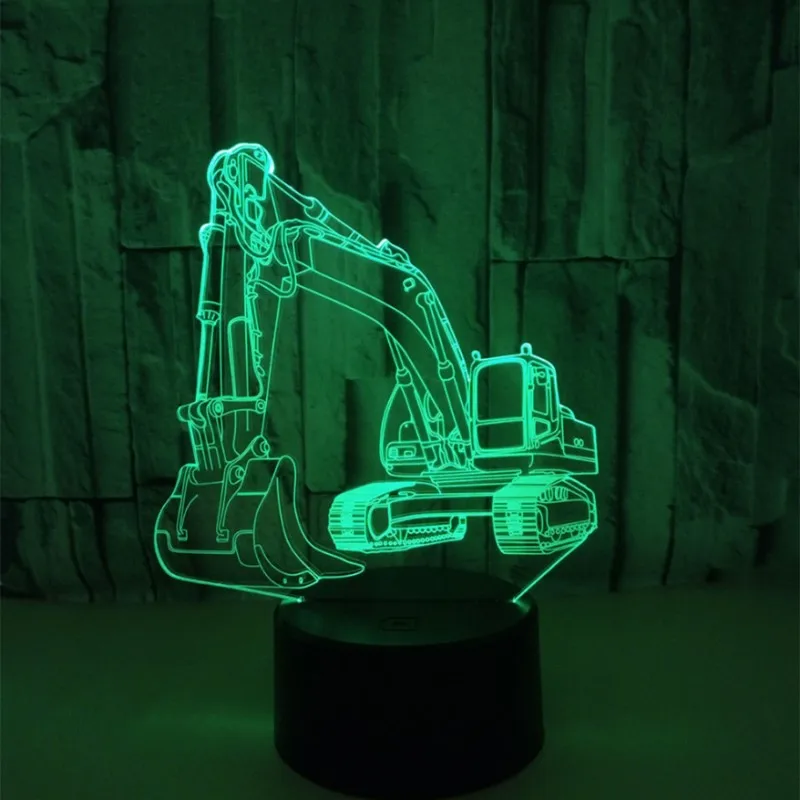 Цветная сенсорная 3d лампа иллюзия светодиодный ночник USB настольная для детей