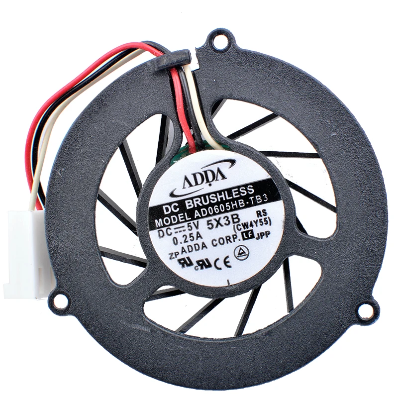 

COOLING REVOLUTION AD0605HB-TB3 Notebook Fan E255 Fan DC 5V 0.25A Double ball bearing
