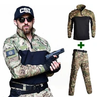 frog set military uniform mens camouflage tactical suits combat airsoft war game clothing multicam paintball shirts pants xxl
