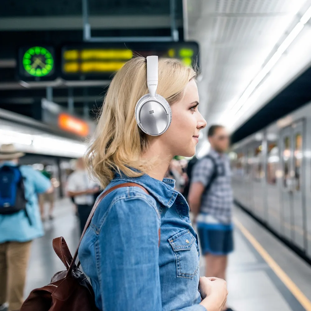 Mpow H5 серебряные беспроводные/проводные наушники Bluetooth V4.1 активная шумоподавляющая гарнитура глубокий бас для iPhone Xiaomi huawei SONY
