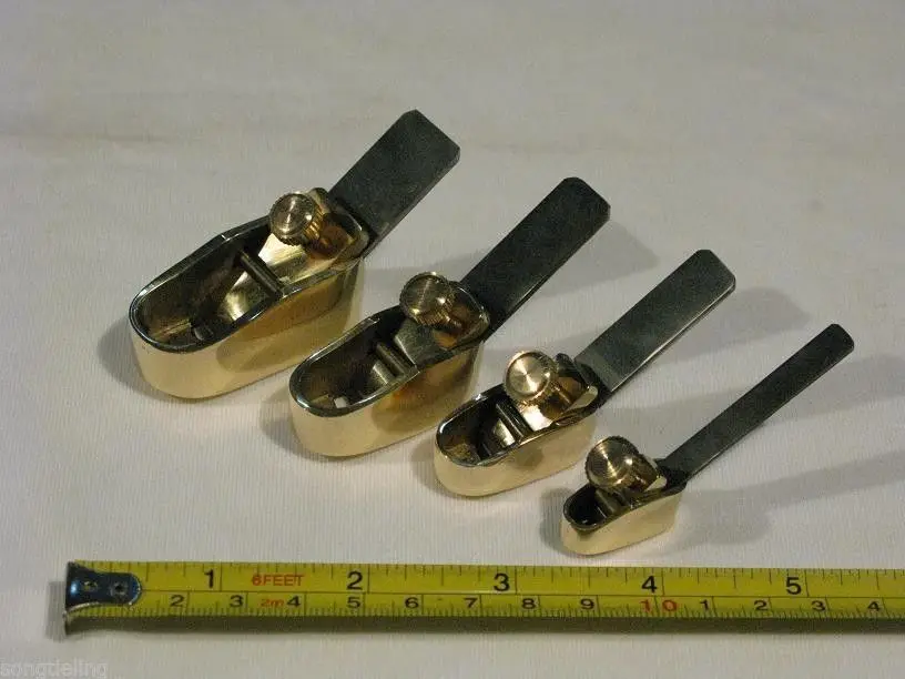 Hot sale 4 pcs various size Mini plane Copper Metal, violin woodworking tools