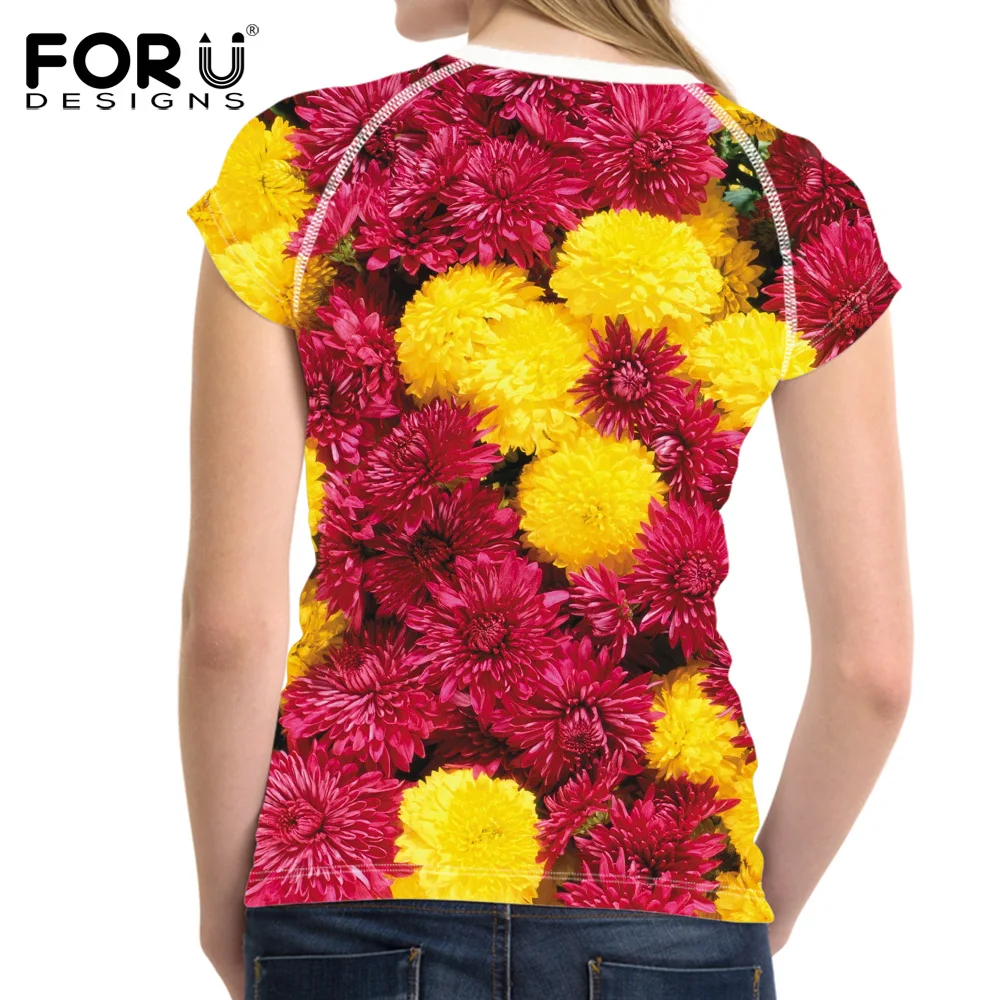 Женская футболка с коротким рукавом и цветочным принтом|clothes for|tee shirtt shirt floral |