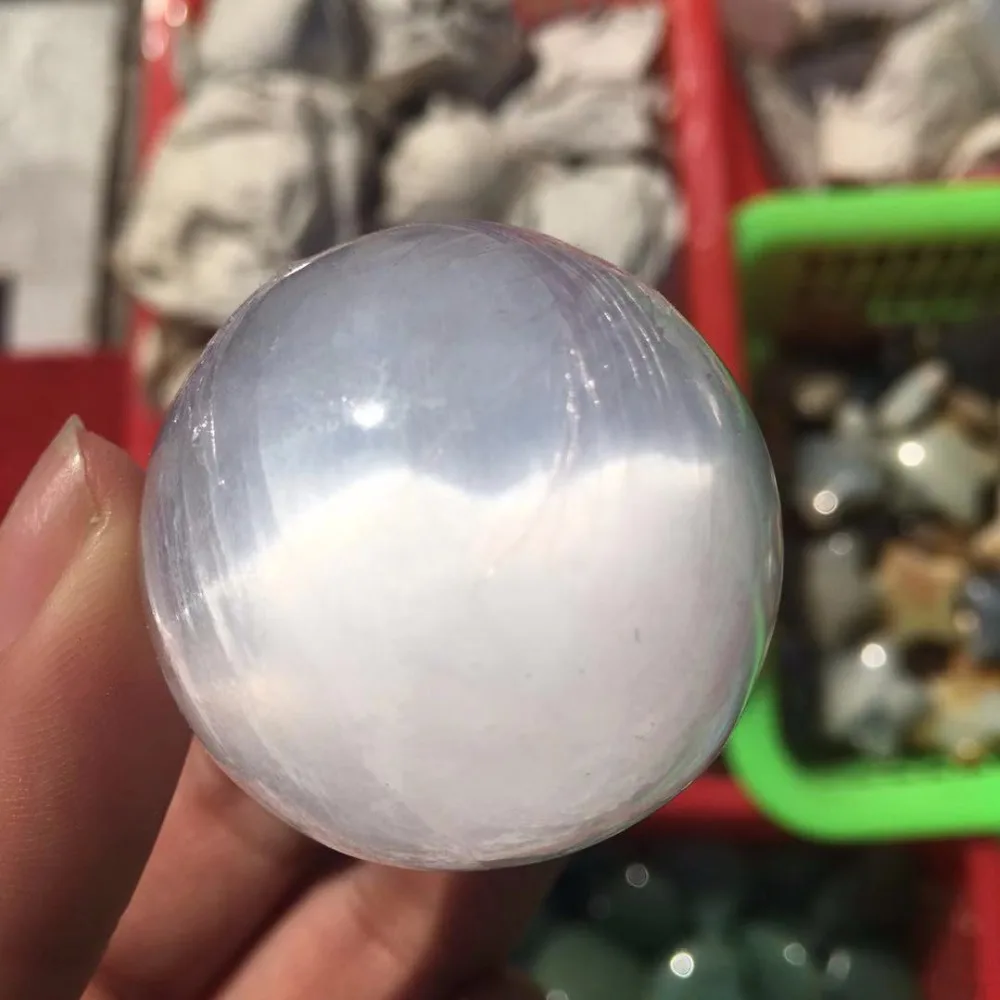 Природный шар из селенита лечебная медитация сфера кристалл умственная четкость