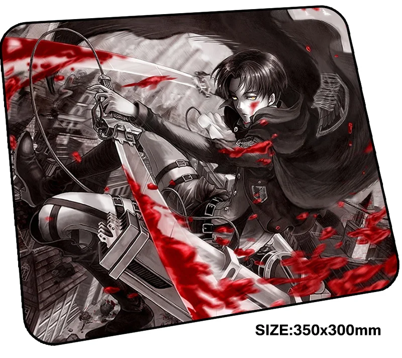 Игровой коврик для мыши attack on titan 350x300x3 мм игровой высококачественные аксессуары