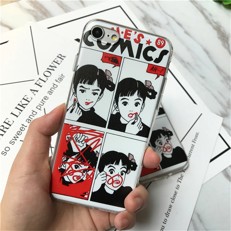 2018 помада для девочек Забавный чехол iPhone 5 5S SE 6 7 8 Высокое качество симпатичный