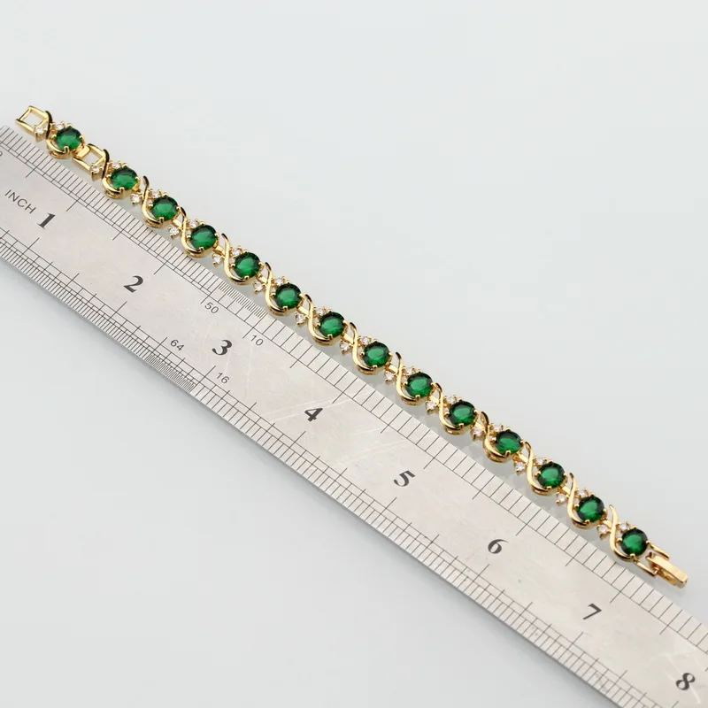 Оздоровительные модные ювелирные изделия браслет с зелеными звеньями из