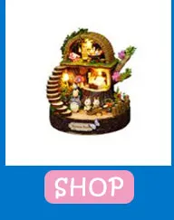 Мини muñeca Casa de игрушка "сделай сам" miniatura 3D de casa de muñecas de madera из miniatura muebles regalo театр V1-V3