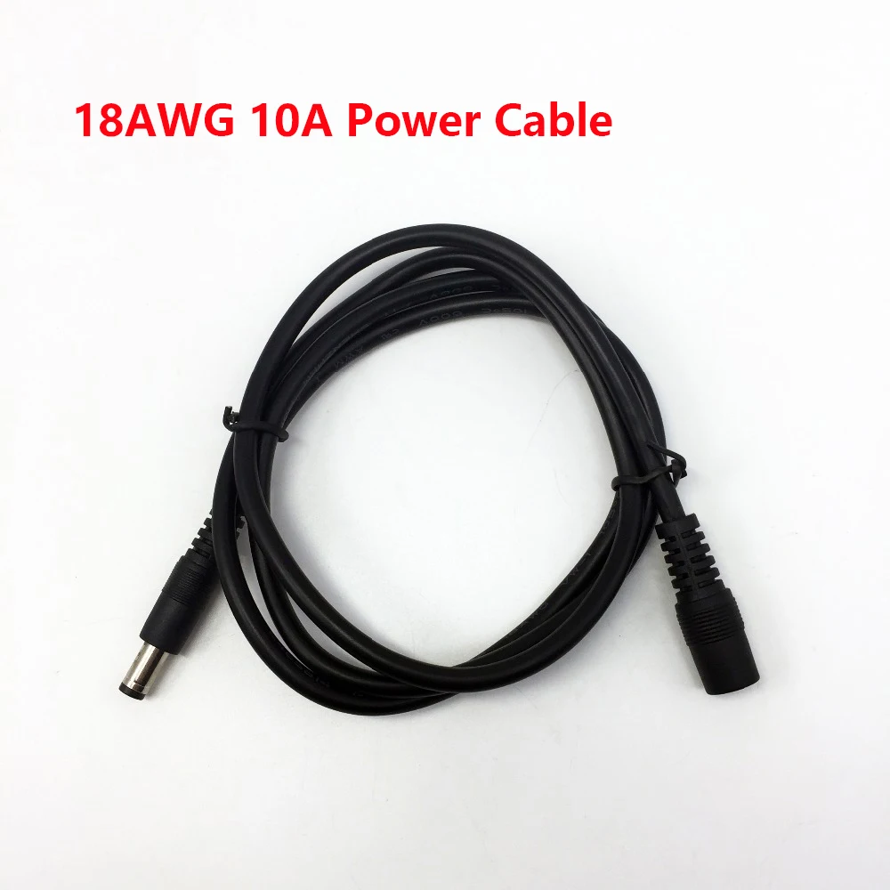 

Wholesale 18AWG 10A DC Power Cable Extensions 5.5 x 2.1mm Male to Female Plug Connector for IP Camra/DVR Standalone/LED Strip