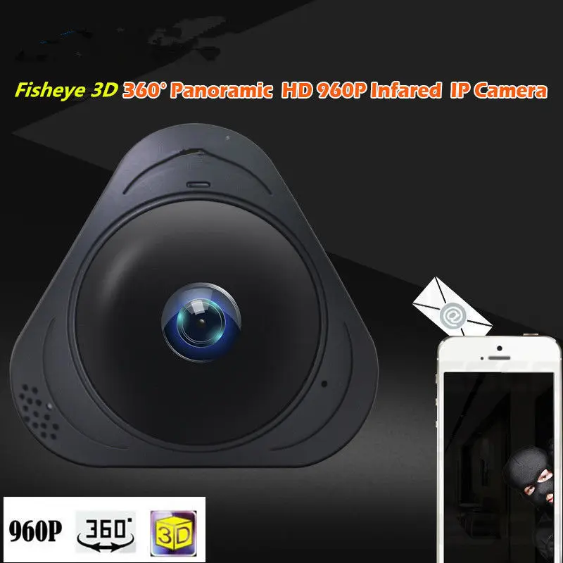 

960P HD 1.3MP 360 Degree WIFI IP Camera Baby Monitor Two Way Audio Home Security CCTV WI-FI Camera Android Panorama 3D VR