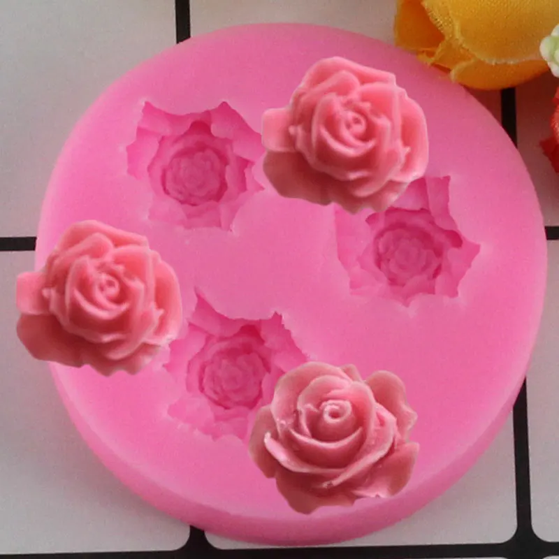 

Mujiang Rose Flower Silicone Mold 3D Craft Cupcake Fondant Cake Decorating Tools Candy Clay Chocolate Gumpaste Moulds