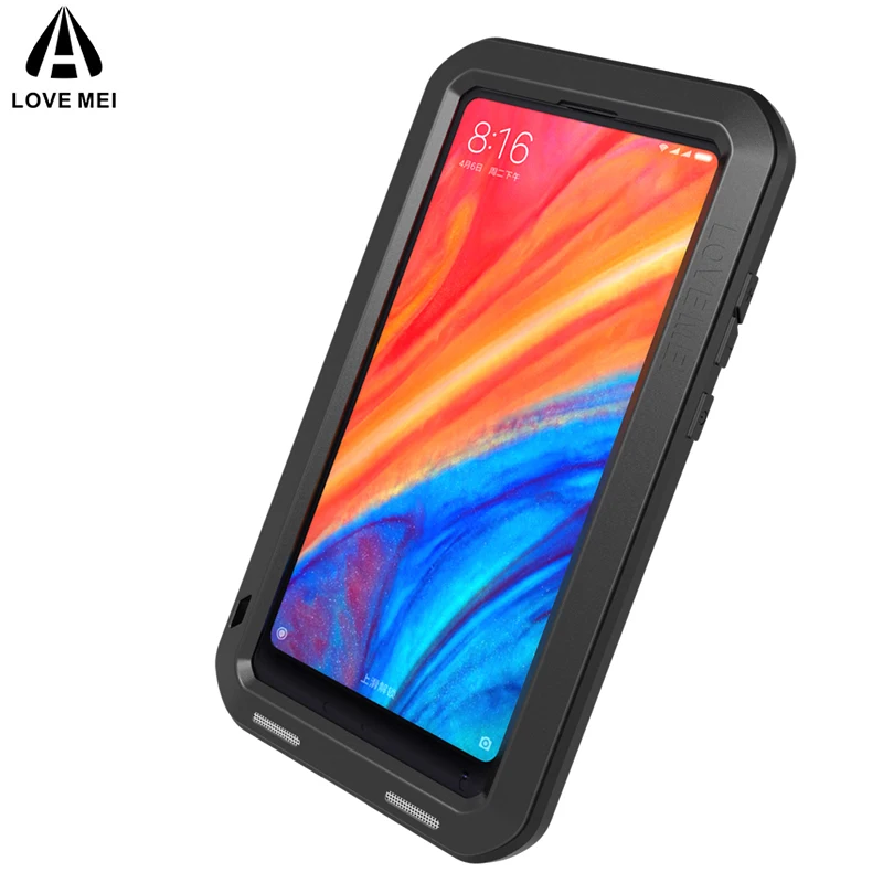 Love Mei Metal Case For Xiaomi Mi Mix 2S 2 Full Body Shockproof Phone Cover Rugged Armor Anti-Fall | Мобильные телефоны и