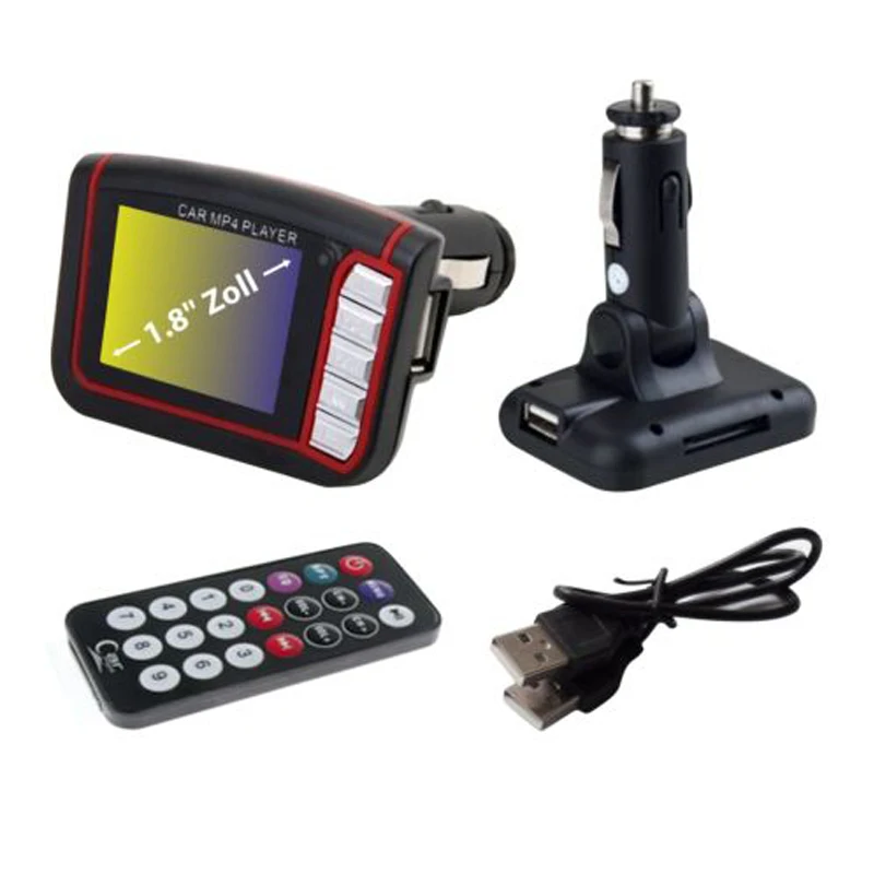 Прикуриватель цветной автомобильный lcd MP3MP4 плеер fm передатчик 1 8 дюймов