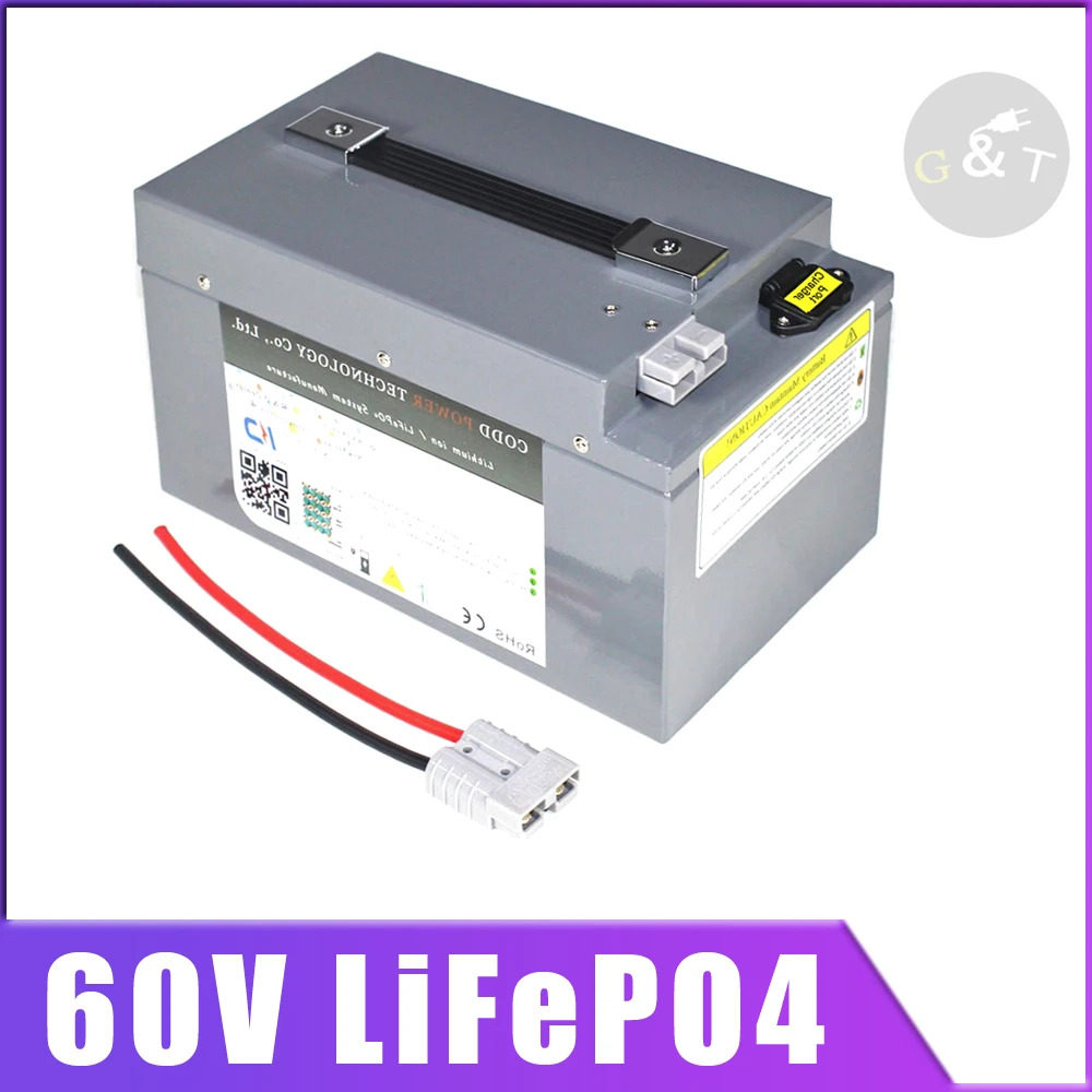 60V 60Ah lifepo4 батарея 40AH с BMS глубокого цикла для 3000w 4000w электрический велосипед