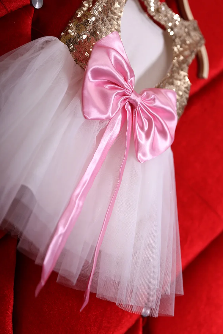 Лидер продаж для девочек блестящее детское платье из тюля с золотым сердечком и
