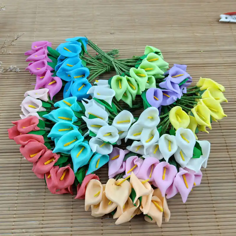 Envio gratuito DE 144 шт LOTE PE mini flores pequeno calla искусственная festa casamento casa decoracao | Дом и сад