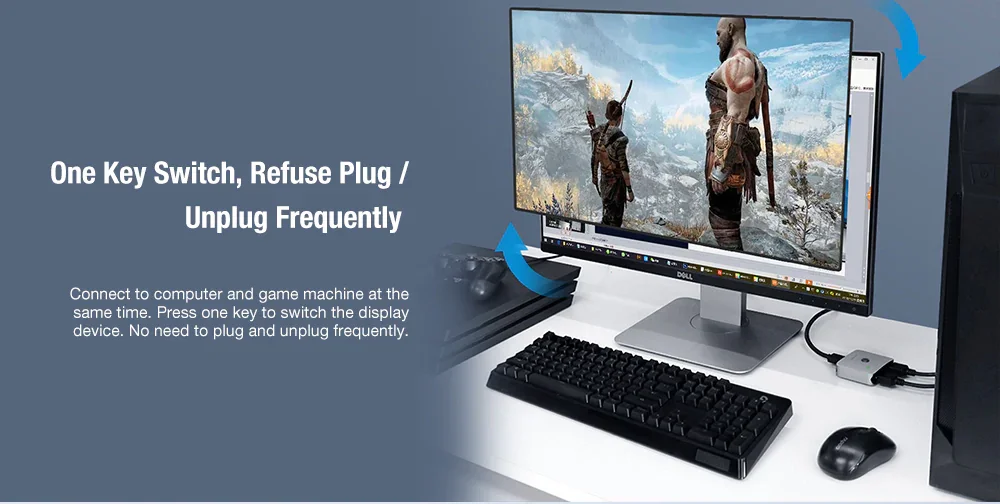 Xiaomi hagибис HDMI многофункциональный адаптер конвертер Двойной Способ HDMI сплиттер Switcher 4K 1080P HD tv для компьютерного ТВ-приставка