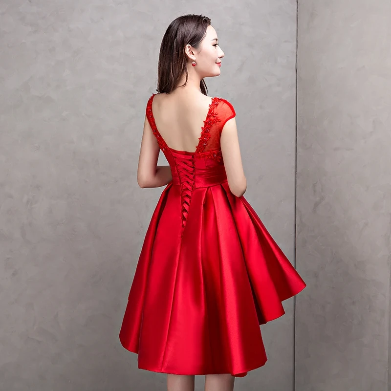 New Bridesmaid Dresses Glamorous Backless Bride Gown Short Front Long Back Ball Prom Party Homecoming/Graduation Formal Dress | Свадьбы и