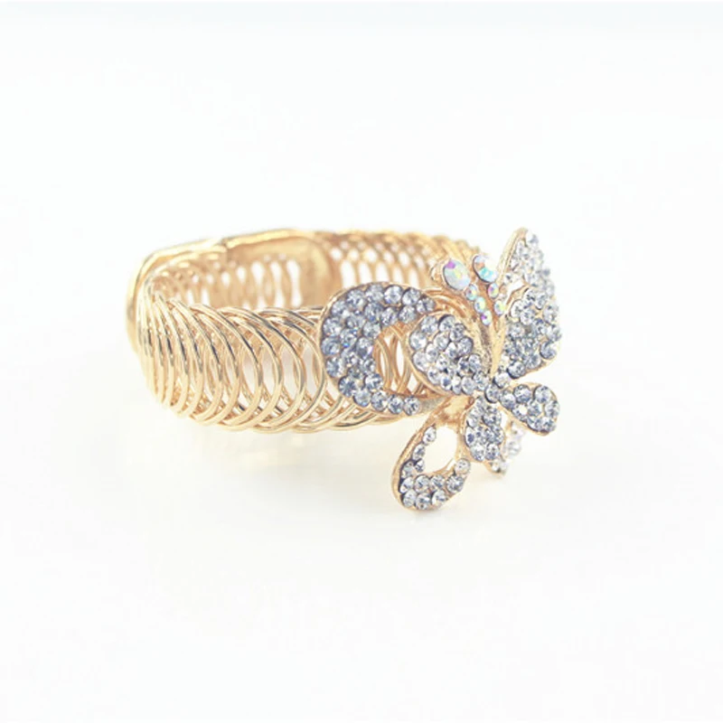 Новый Индийский Браслеты Хрустальная Бабочка с подвесками инкрустация CZ Циркон