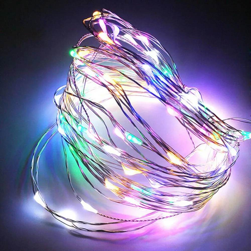 Светодиодная гирлянда Рождественские огни серебряная проволока 3 м 30 Led на