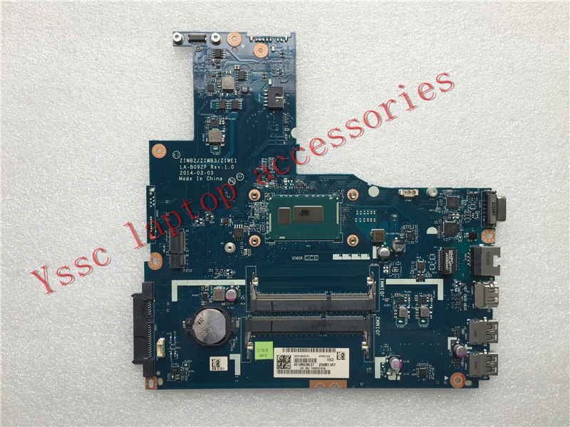 Фирменная Новинка! ZIWB2 ZIWB3 ZIWE1 LA-B092P для lenovo B50-70 материнская плата(для intel 2957U cpu) тест ОК