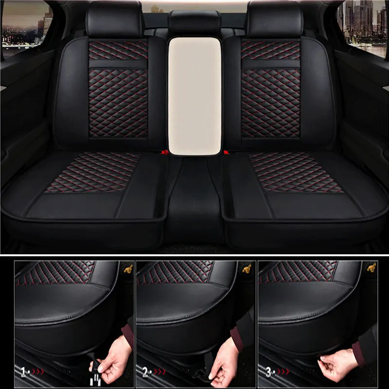 Кожаные универсальные защитные чехлы на сиденье автомобиля для land rover freelander 2 range 3