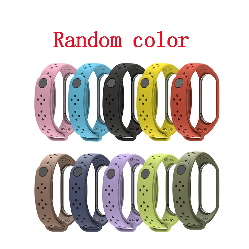Random color Для xiaomi mi ветви браслет 3 4 спортивный ремешок часы силиконовый для xiaomi mi Band 3 аксессуары ремешок браслет mi band 3 - Цвет: Random color